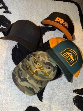 Trucker Hat - Green/Yellow black orange